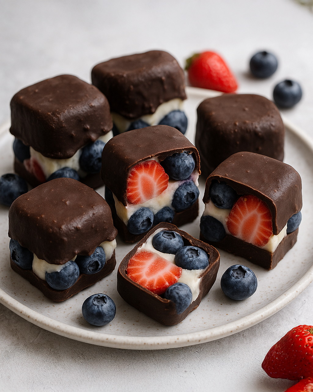 Frozen Chocolate-Berry Bites