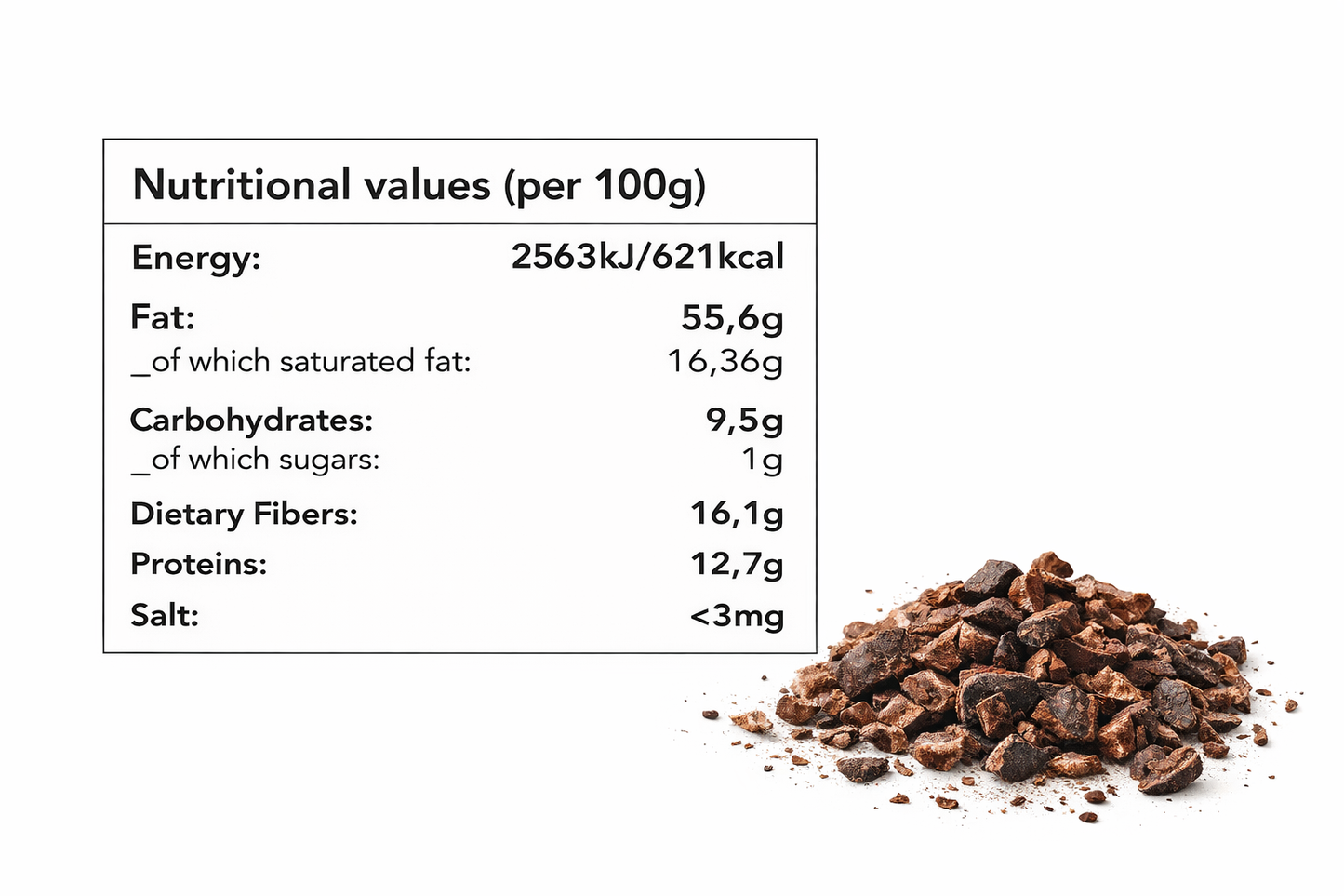 Organic, Raw Cacao Nibs – Criollo